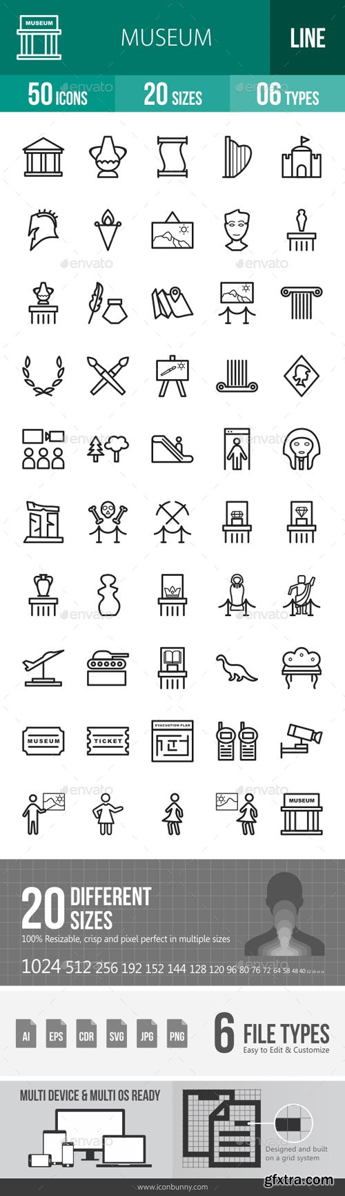 GR - Museum Line Icons 17953567 