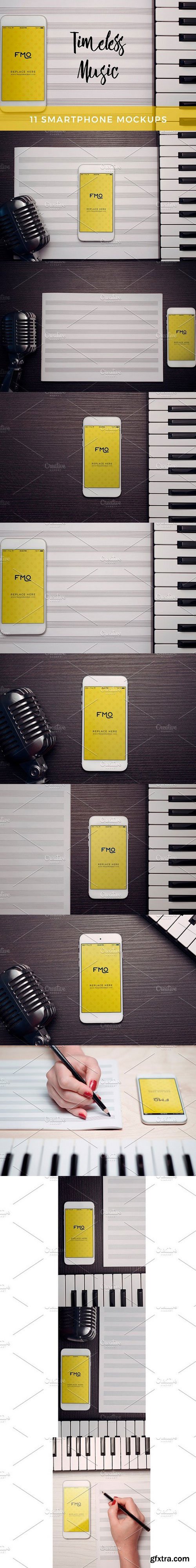 CM - Timeless Music:11 Smartphone Mockups 1354730