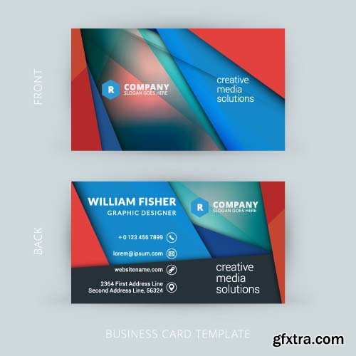 Set business card templates 9x EPS