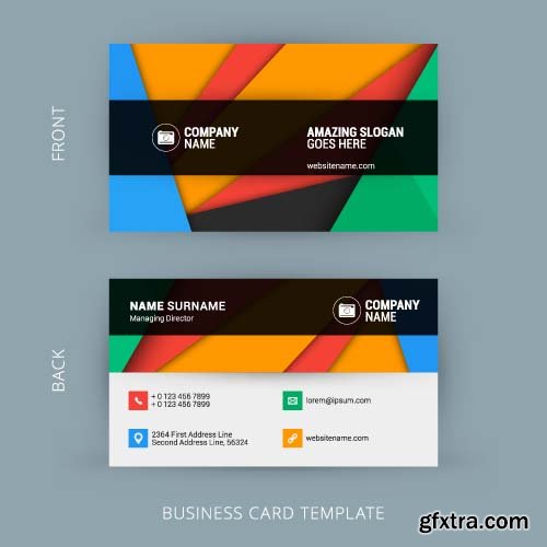 Set business card templates 9x EPS