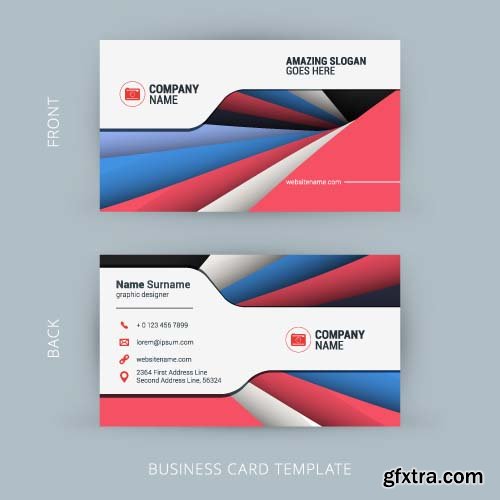 Set business card templates 9x EPS