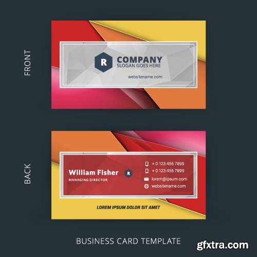 Set business card templates 9x EPS