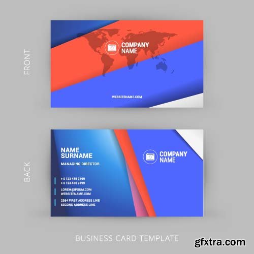 Set business card templates 9x EPS