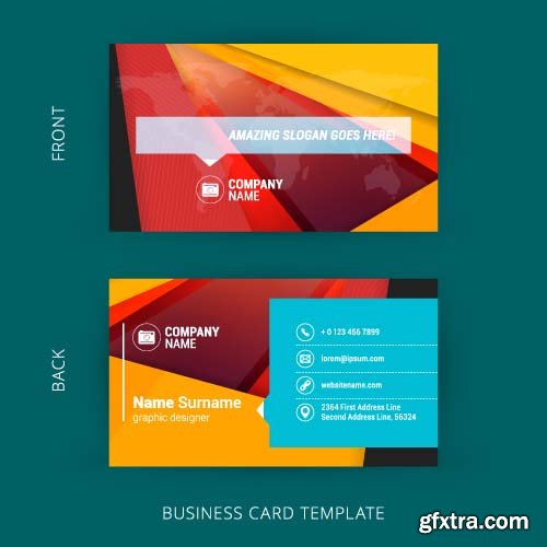 Set business card templates 9x EPS