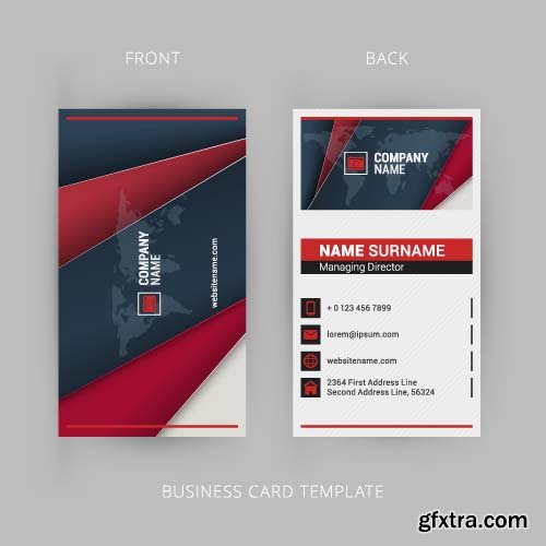 Set business card templates 9x EPS