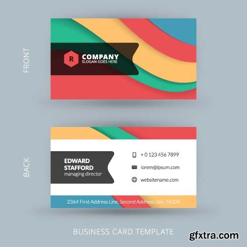 Set business card templates 9x EPS