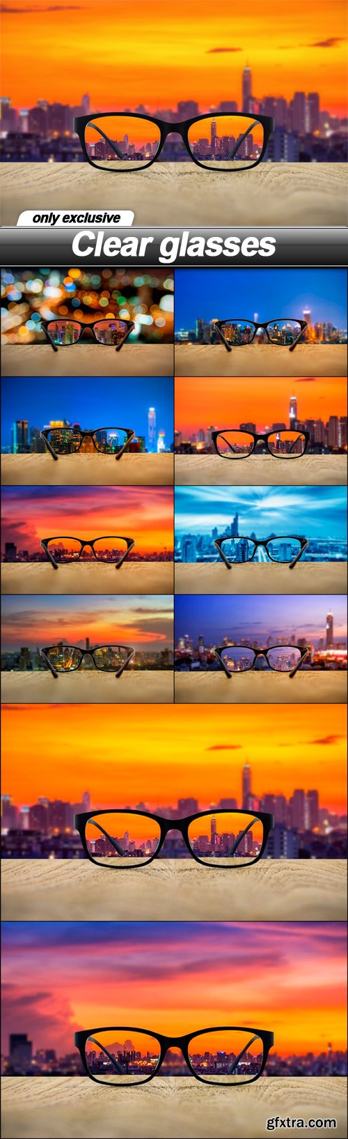 Clear glasses - 10 UHQ JPEG