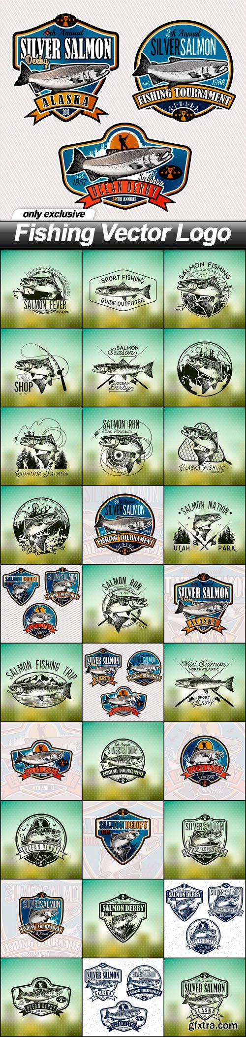 Fishing Vector Logo - 30 EPS