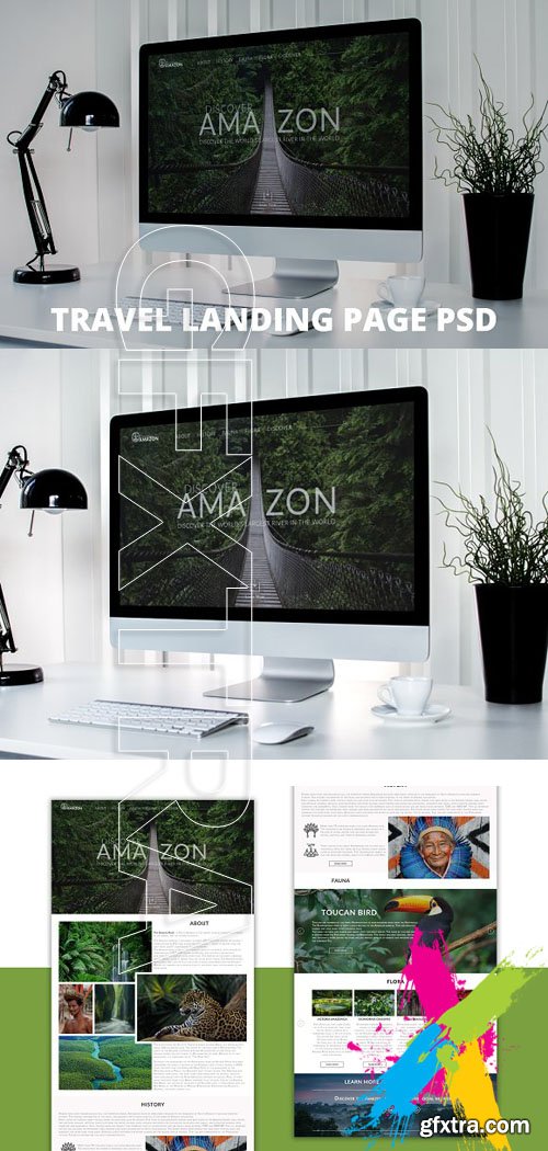 CM - Amazon River Landing PSD Template 1393969