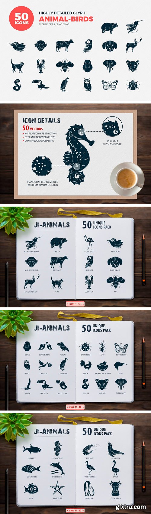 CM 1320856 - JI-Glyph Animals Icons Set