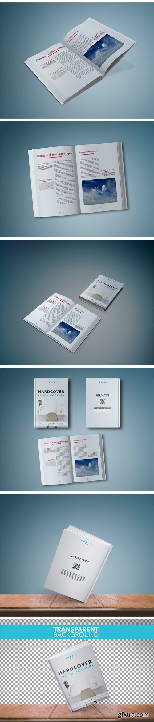 CM 1361463 - 9 Hardcover Book Mockup Bundle