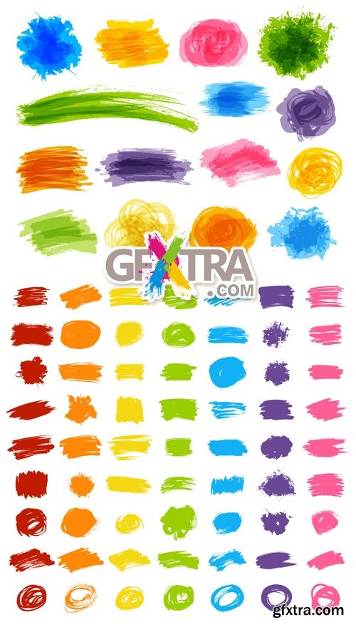 Paint Splashes & Dessign Elements Vector