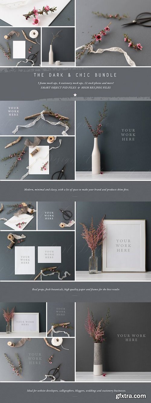 CM - The Dark & Chic mock up BUNDLE 1133246