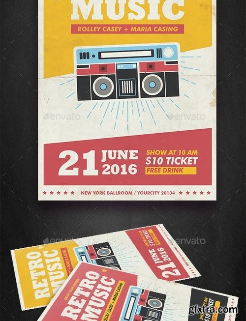 GraphicRiver - Retro Music Flyer 15935705