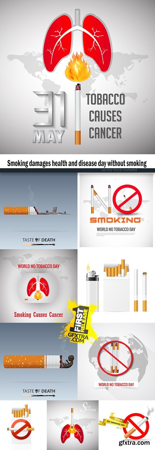 Smoking damages health and disease day without smoking