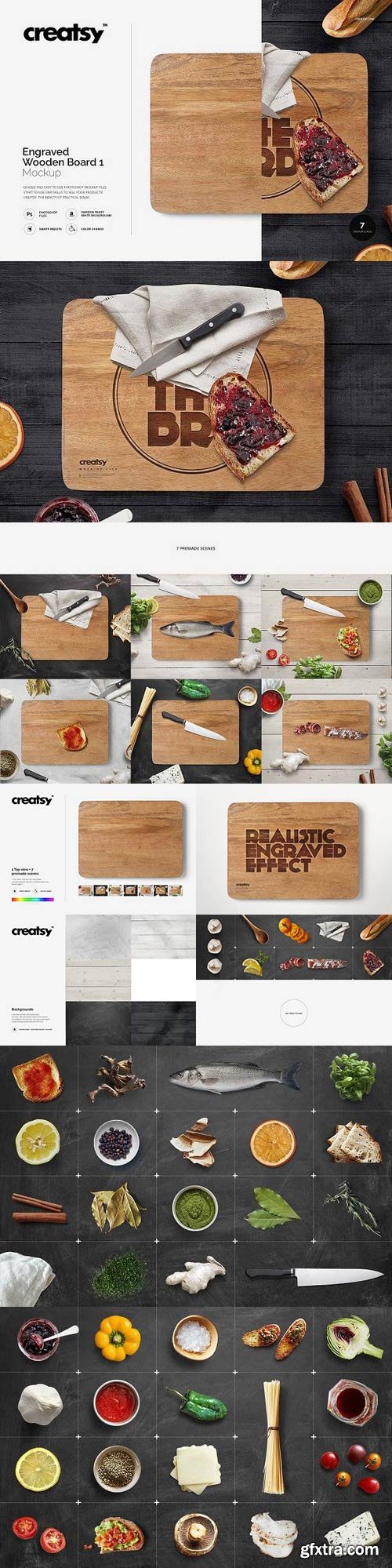 CM - Engraved Wooden Board 1 Mockup 1163008