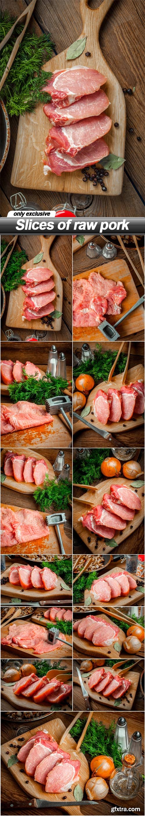 Slices of raw pork - 13 UHQ JPEG