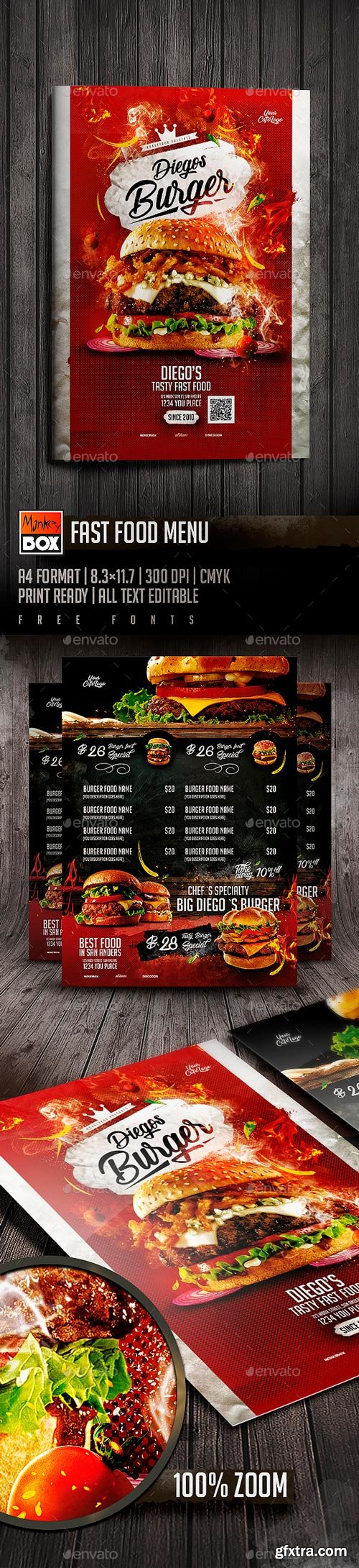 GraphicRiver - Fast Food Menu - 19694656