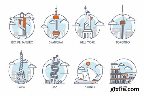 World skylines and Landmarks