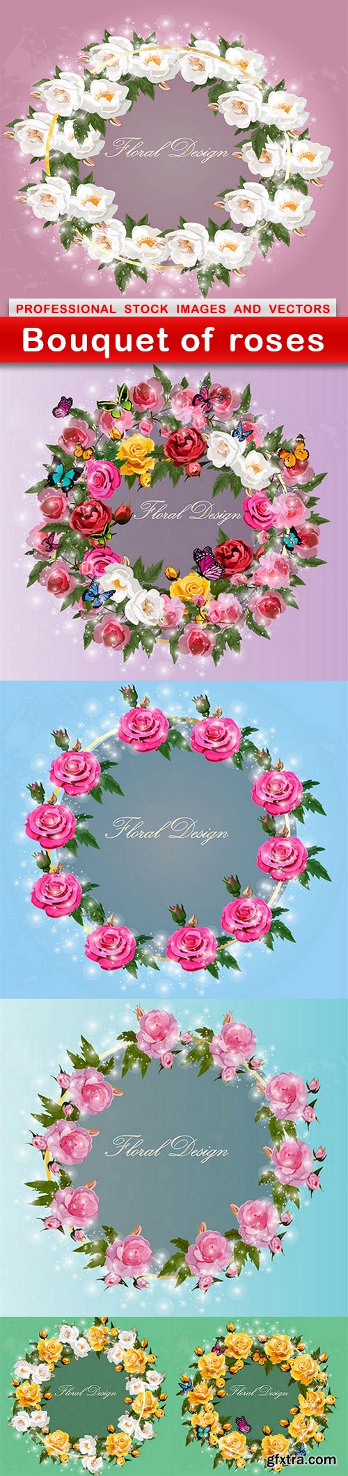 Bouquet of roses - 6 EPS