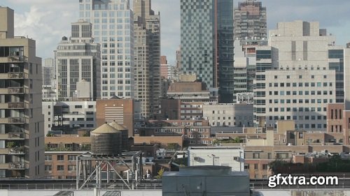 Aerial view of manhattan skyline