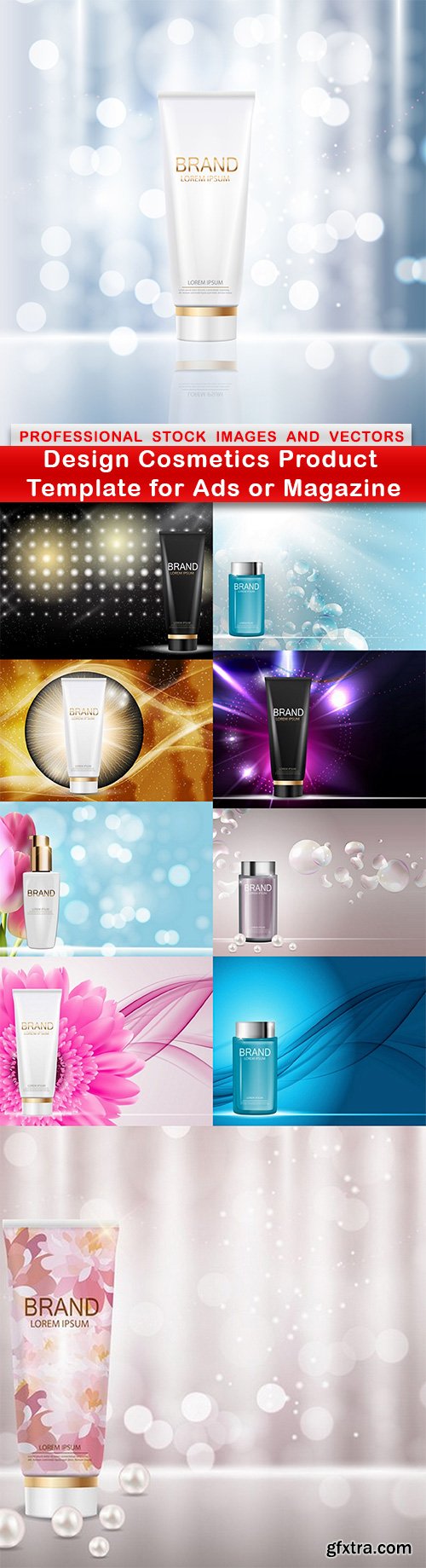 Design Cosmetics Product Template for Ads or Magazine - 10 EPS