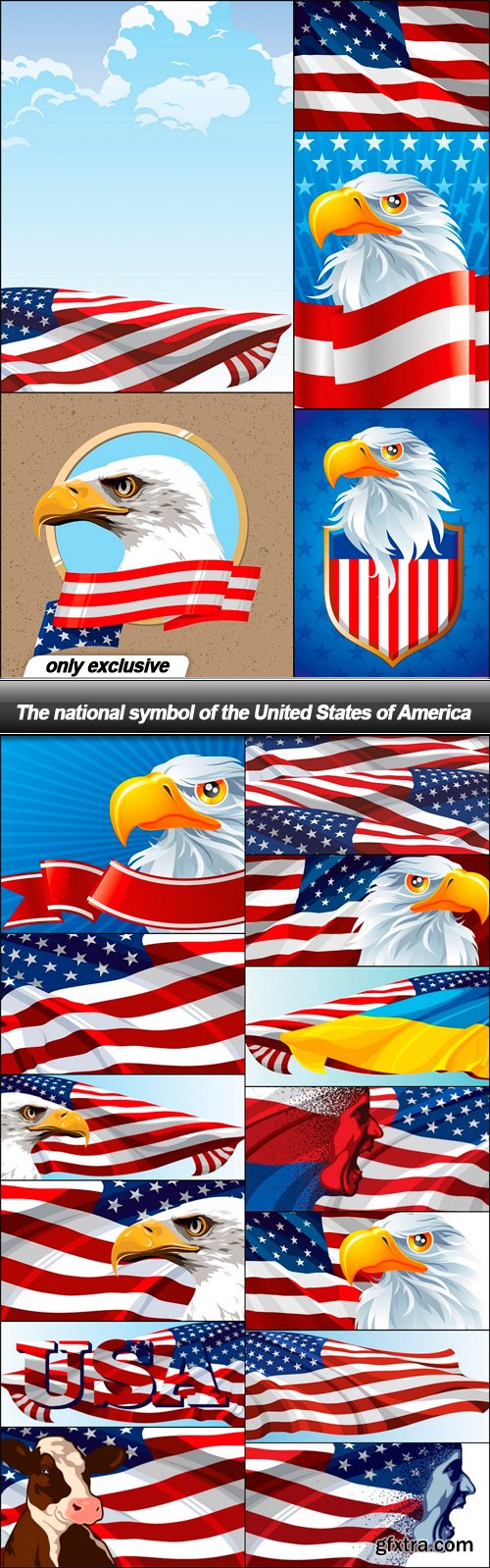 The national symbol of the United States of America - 18 EPS