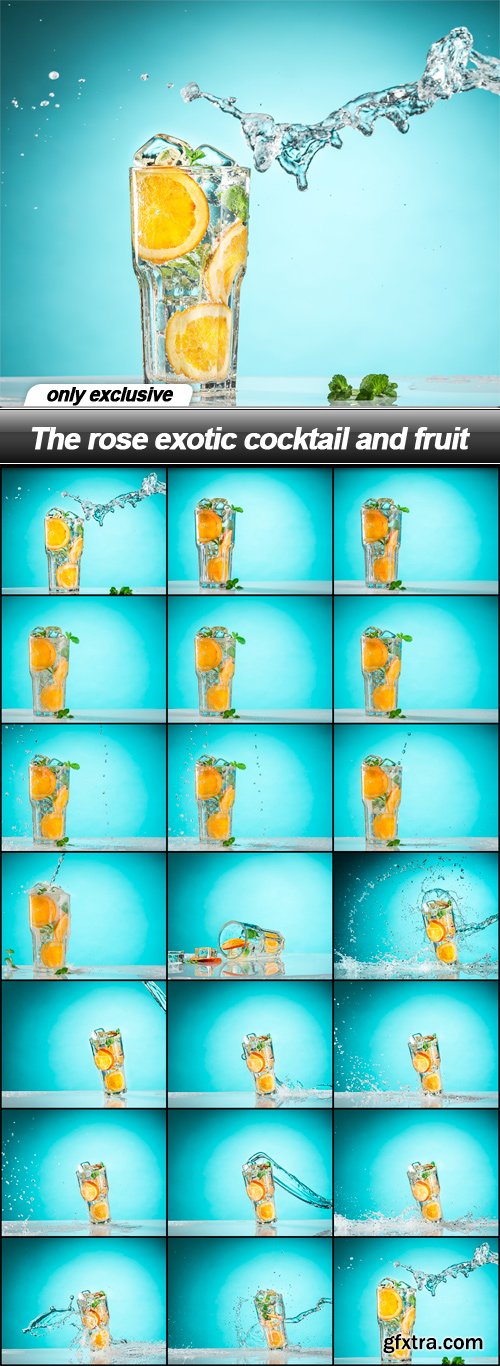 The rose exotic cocktail and fruit - 20 UHQ JPEG