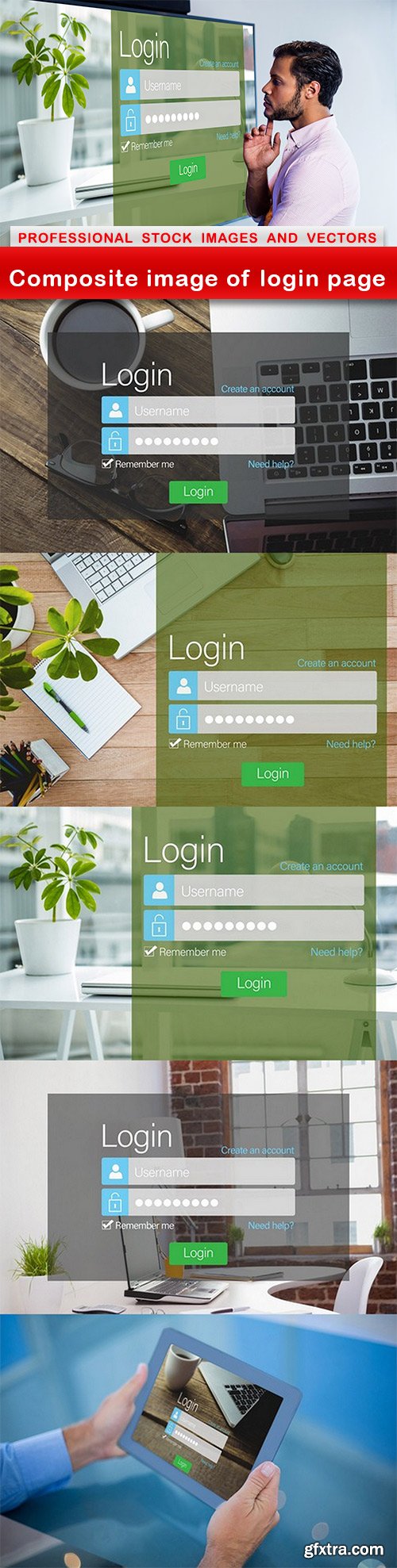 Composite image of login page - 6 UHQ JPEG