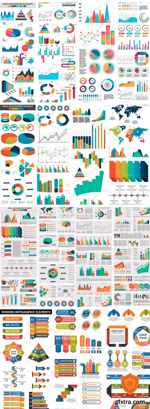 CM 1339991 - 1000 Big Bundle Infographic Elements