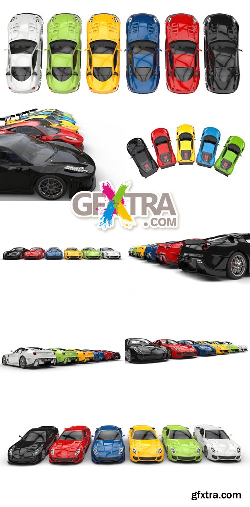 Stock Photo - Row of Sports Cars