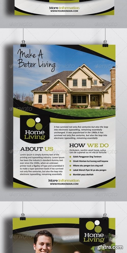 GraphicRiver - Living Real Estate Flyer 7225253