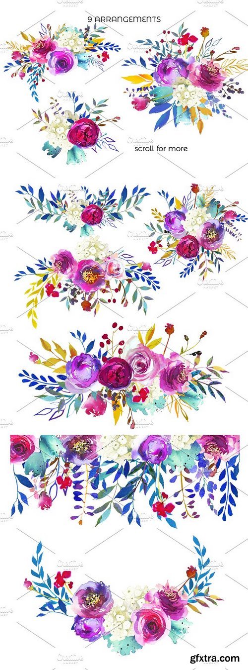 CM - Angie Bright Watercolor Floral Set 1164553