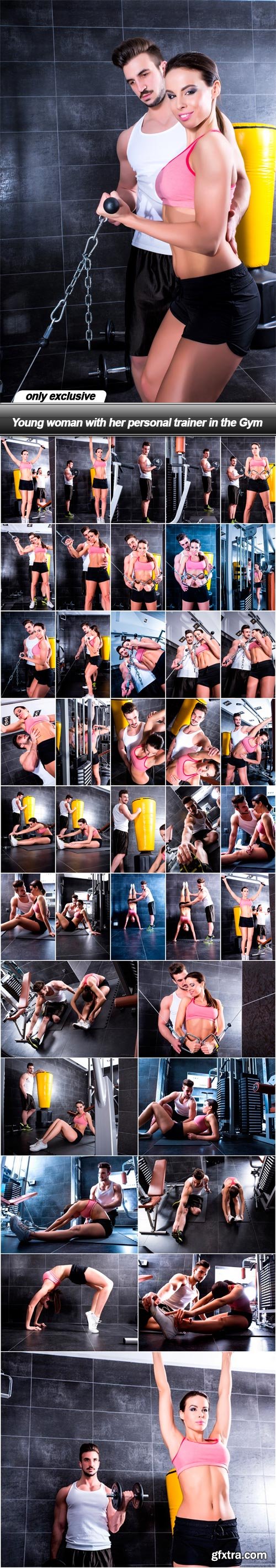 Young woman with her personal trainer in the Gym - 38 UHQ JPEG