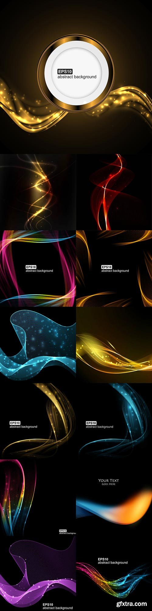 Abstract glowing vector lines