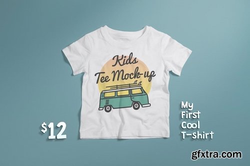 Crew Neck T-shirt Mock-up Kids Version