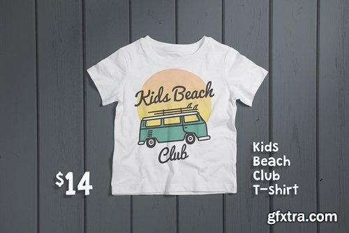 Crew Neck T-shirt Mock-up Kids Version