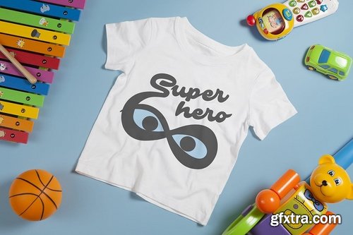 Crew Neck T-shirt Mock-up Kids Version