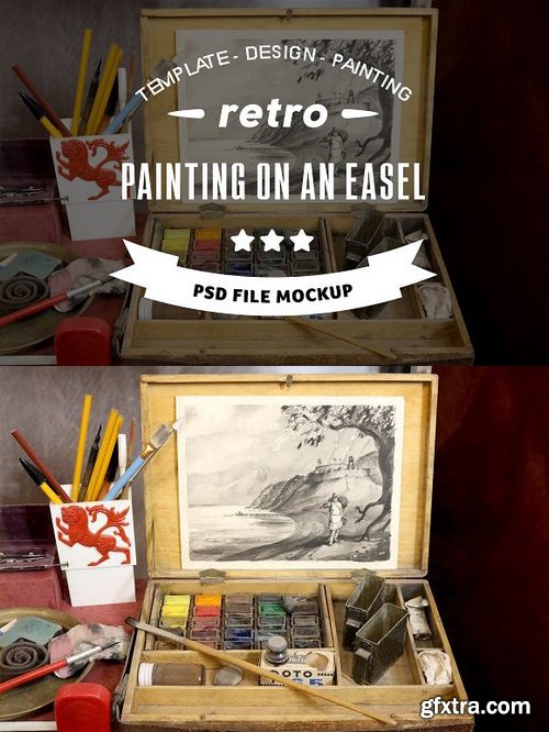 CM - MockUp Painting On An Easel 1162365