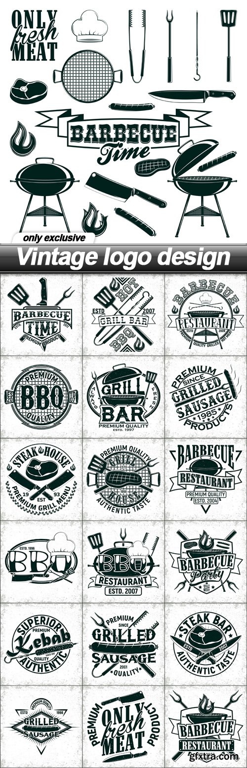 Vintage logo design - 19 EPS