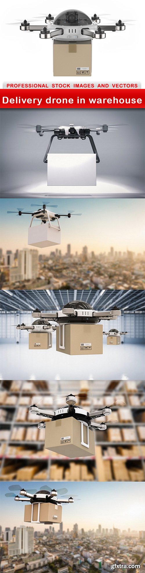 Delivery drone in warehouse - 6 UHQ JPEG