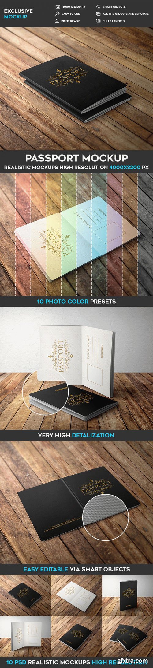 Passport Mockup Template - 10 PSD Mockups