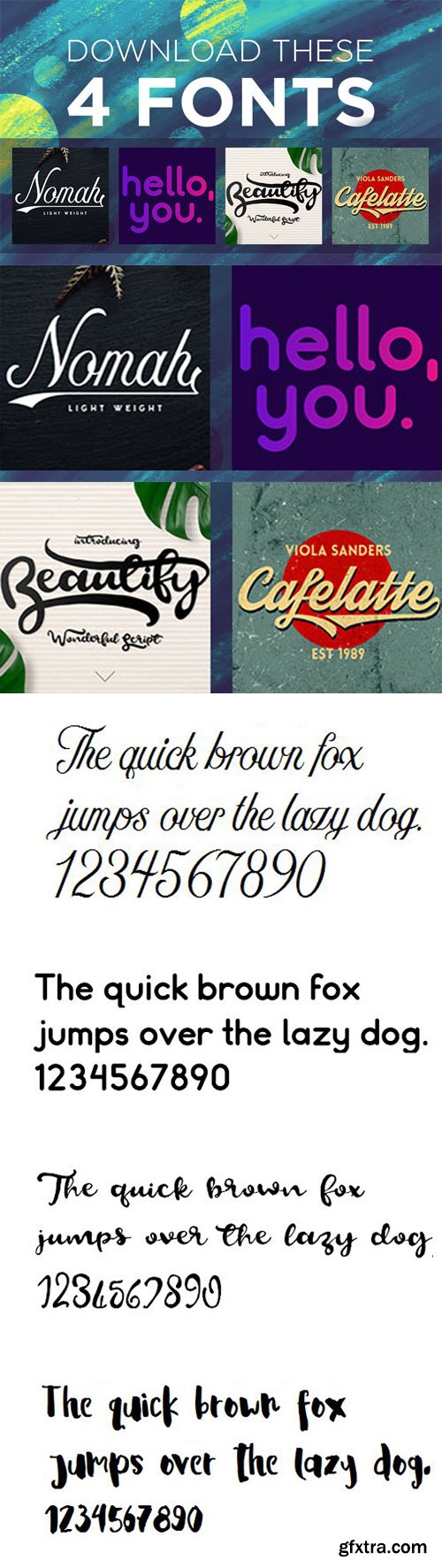 4 Special Fonts Collection