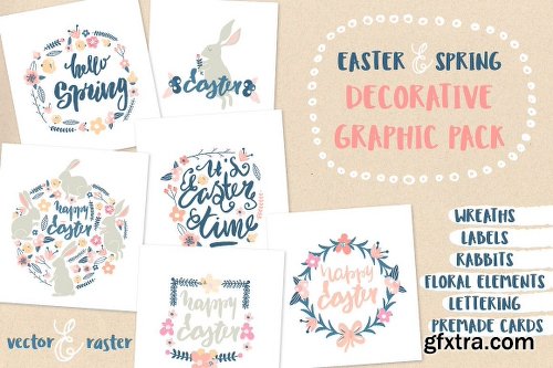 CreativeMarket EASTER AND SPRING GRAPHIC PACK 1323786