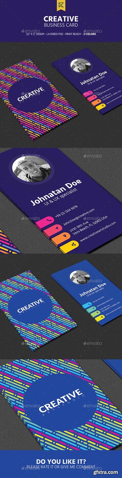 GR - Creative Vertical Business Card 19321175