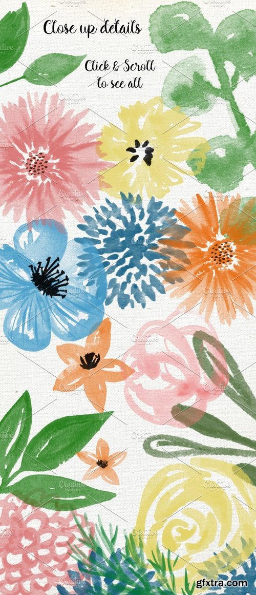 CM - Watercolor Floral Garden PS Brushes 1157791