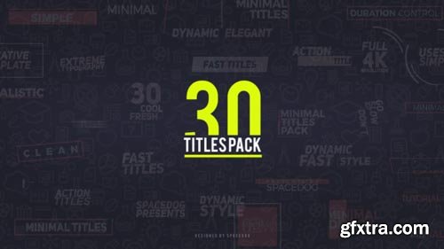 Videohive - 30 Titles Pack - 19685919