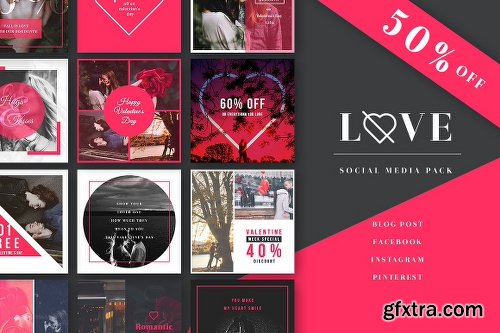 CreativeMarket Love - Social Media Pack - 50% off 1216662