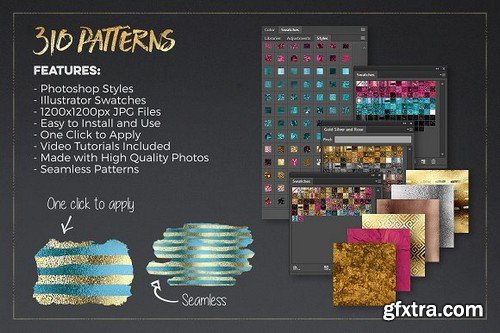 CM - 300+ Gold Glitter & Foil Styles 1372410