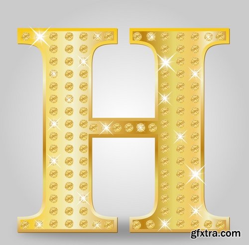 Collection alphabet letter number poster logo background is a pattern 3-25 EPS